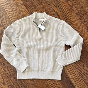 NWT GAP kids Kids Shaker-Stitch Quarter-Zip Sweater